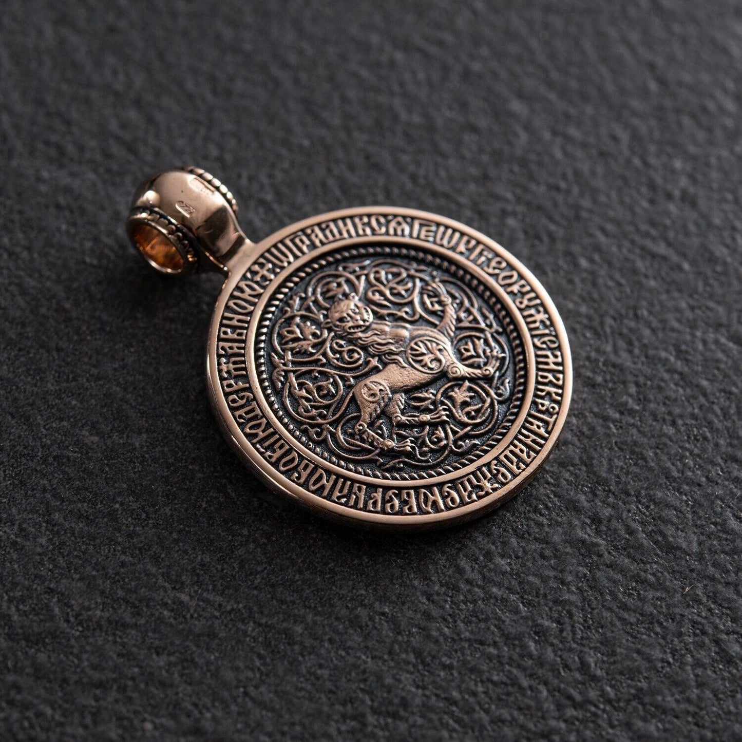 GOLD 10.65gr Pendant George the Victorious Necklace Jewelry Charm 14k gold (585)