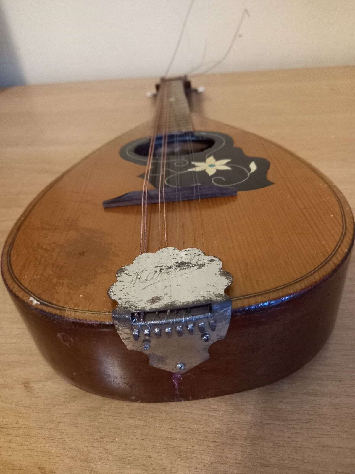 Unknown Italian Mandolin Folk Instrument Vintage 8 String