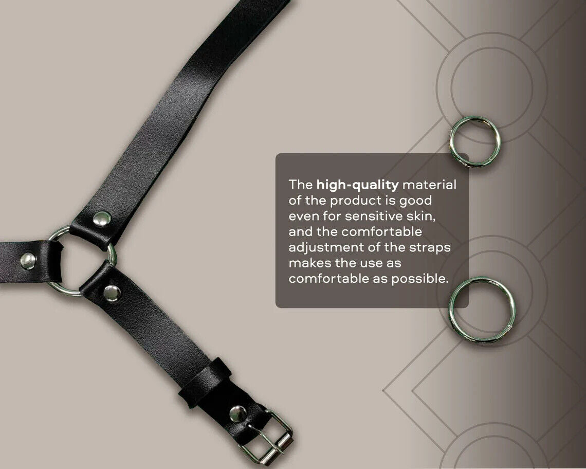 Leather Harness Men Black Rave Plus Size Man Custom