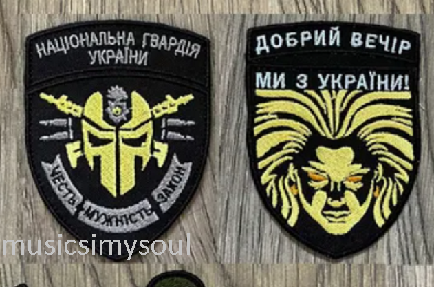 Lot of 2 - Ukraine Patch National Guard of Ukraine tactical military