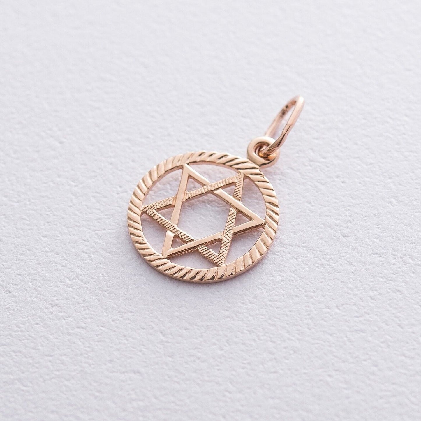 Pendant Jewish Star of David Israel Necklace Jewelry Charm 14k gold (585)