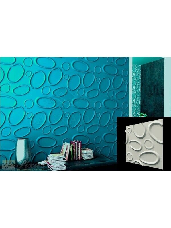 2pcs Panels Wall ABS Stone Art Plastic Mold Decor 3D Plaster Tile Form Design