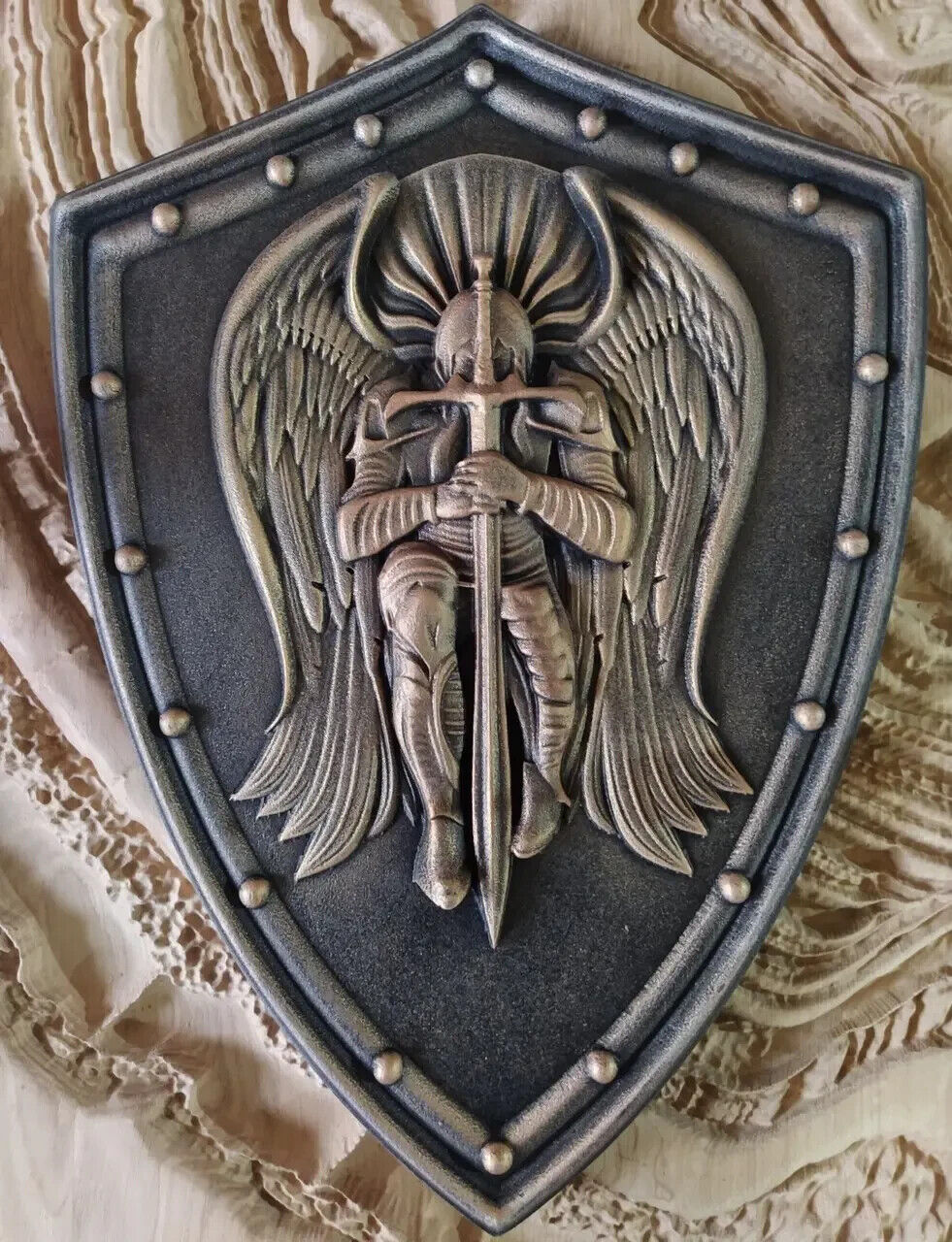 NEW Wood Panno Wall Warrior of Light 35x50cm Decor Gift Panno Art Gift