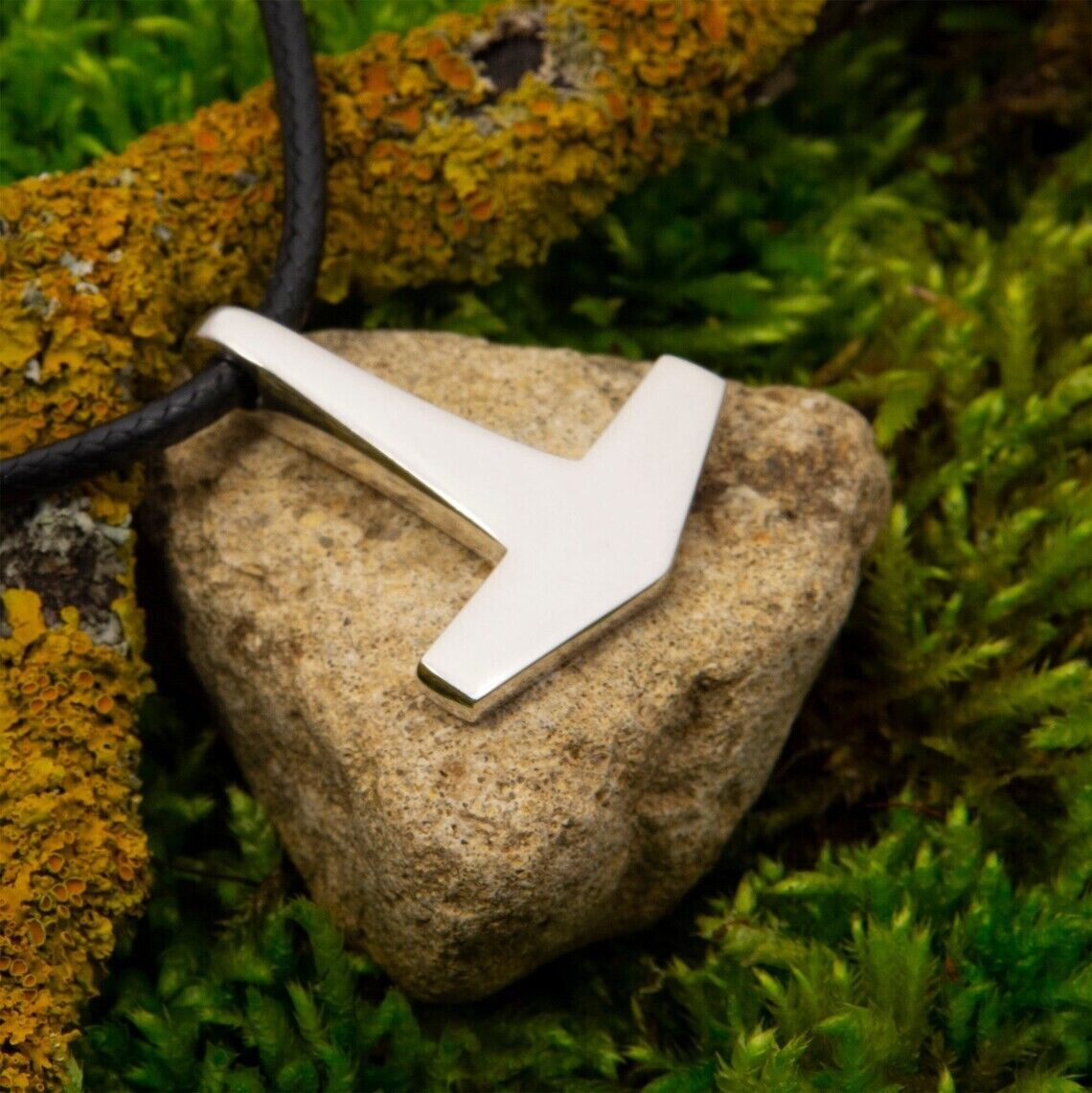 Mjolnir Rune Tyr Thor Hammer Mjollnir Viking Norse Necklace Pendant Silver 925