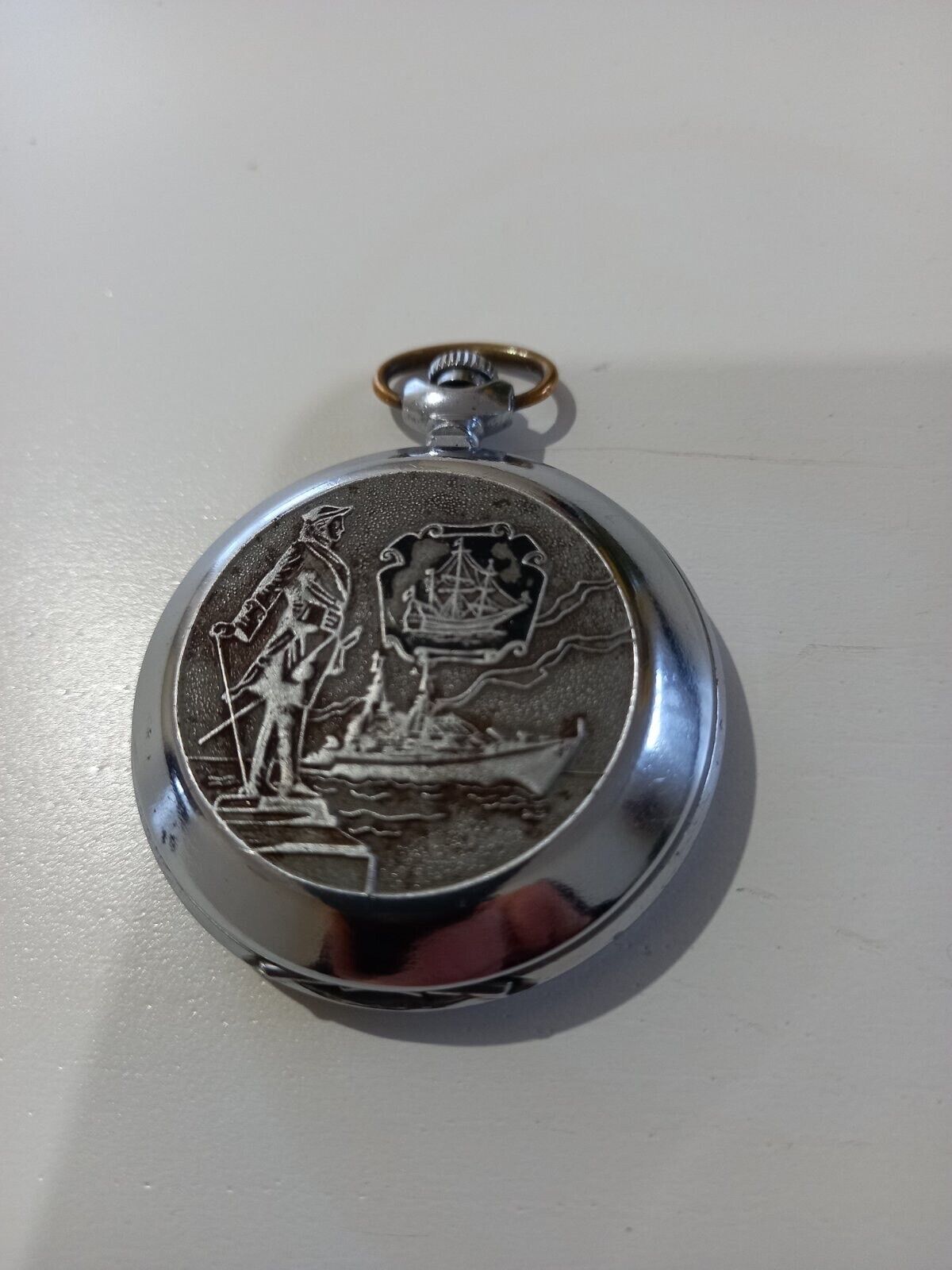 MOLNIJA USSR POCKET MENS WATCH MECHANIC SOVIET RUSSIAN FLEET 300 NAVY