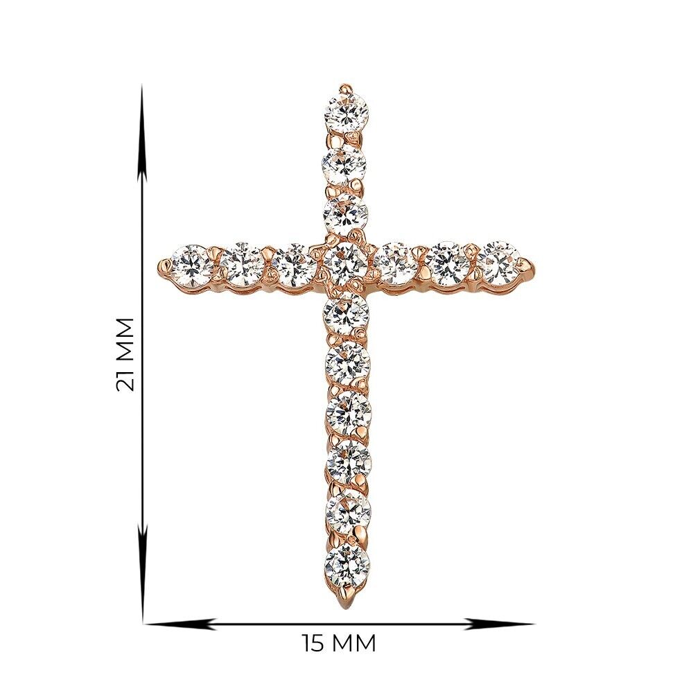 New Pendant Cross Orthodox Necklace Jewelry Charm Women Beauty 14k gold (585)