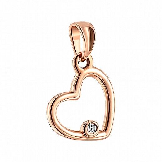 Pendant Ukrainian Heart Ukraine Necklace Jewelry Charm 14k gold (585)