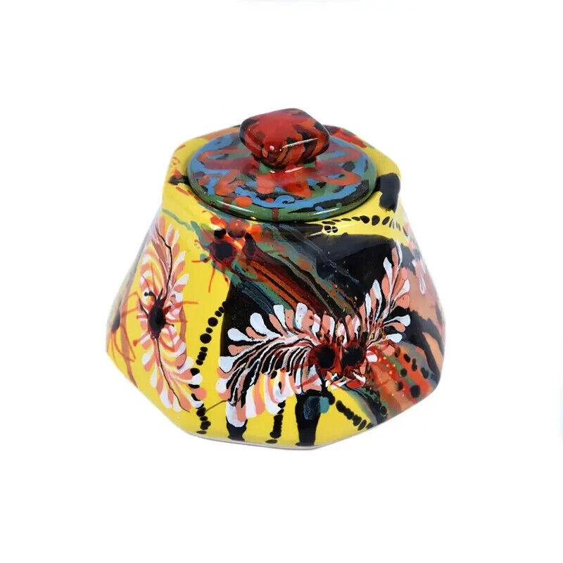 New Sugar Bowl Ceramic Ukraine House Gift Hand Painted Vintage Style Honey Pot