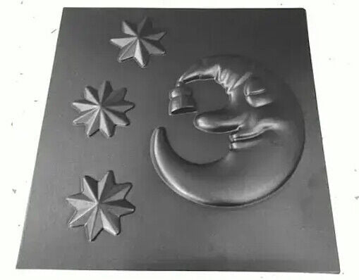 2pcs Panels Wall ABS Stone Moon Art Plastic Mold Decor 3D Plaster Tile Form Design
