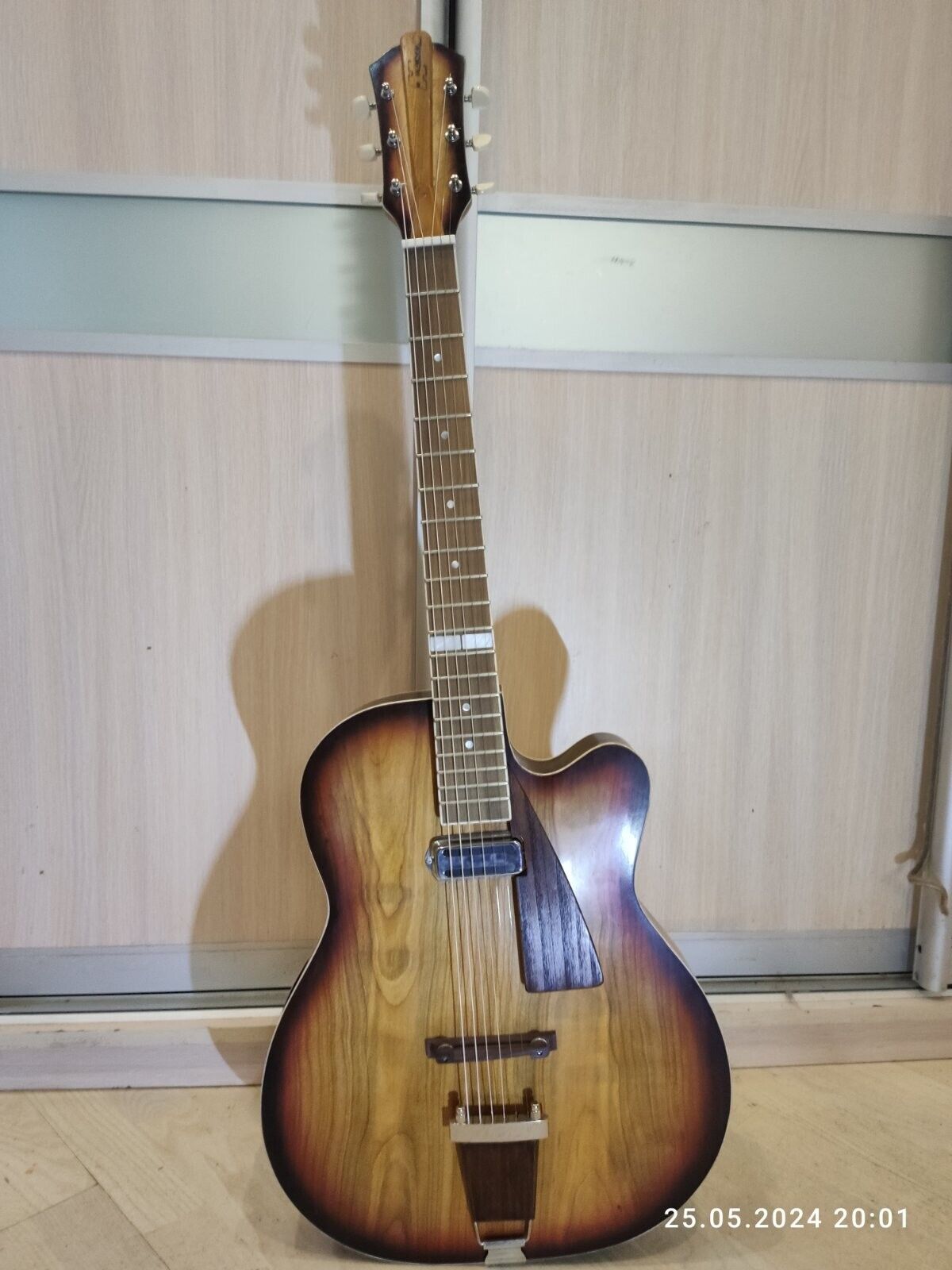 Solid Acoustic Electric Guitar Kalenichenko Ukrainian Master Archtop Handmade