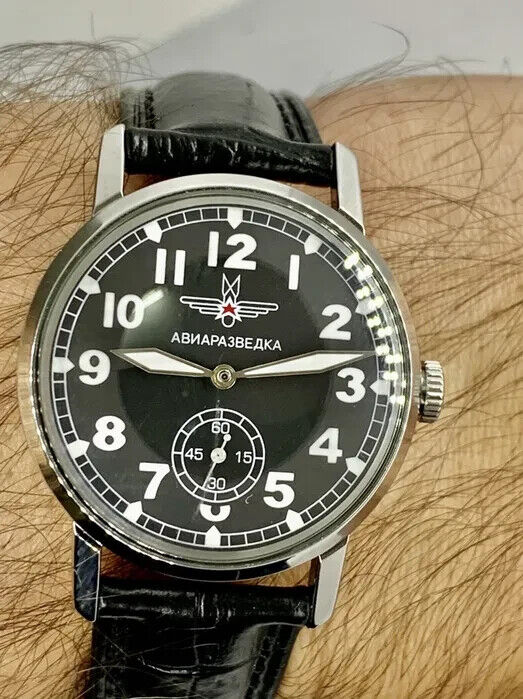 Pobeda Aerial Reconnaissance Mens Watch Wristwatch Soviet Mechanism USSR Vintage