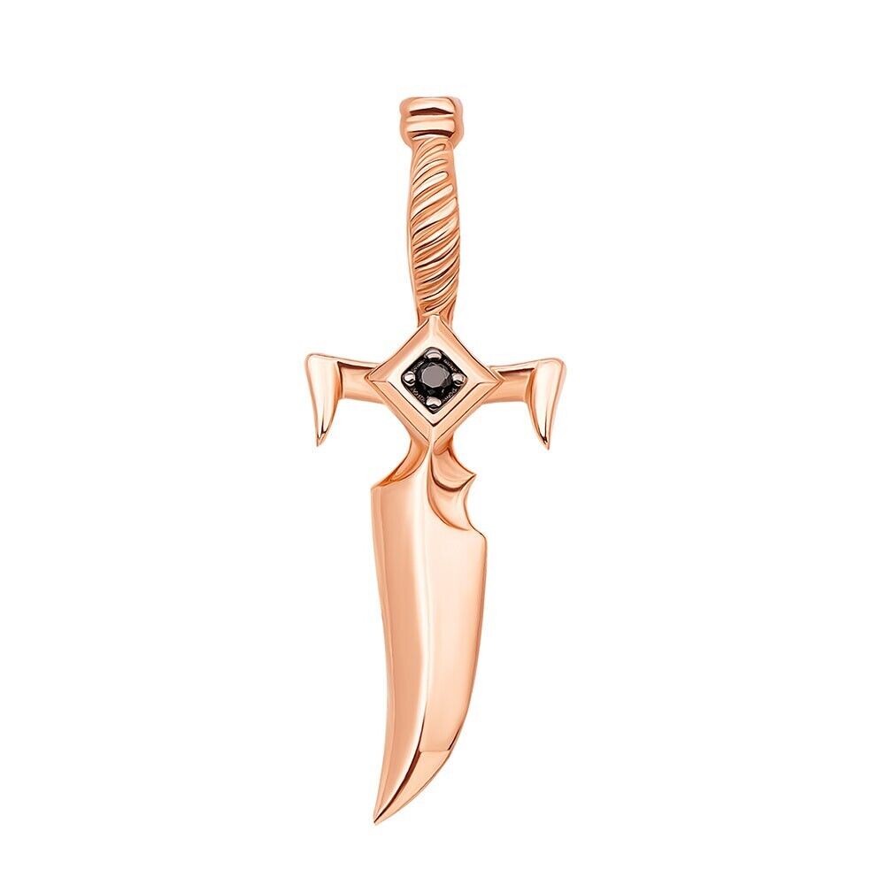 Pendant Ukrainian - Knife Dagger Ukraine Necklace Jewelry Men 14k gold (585)