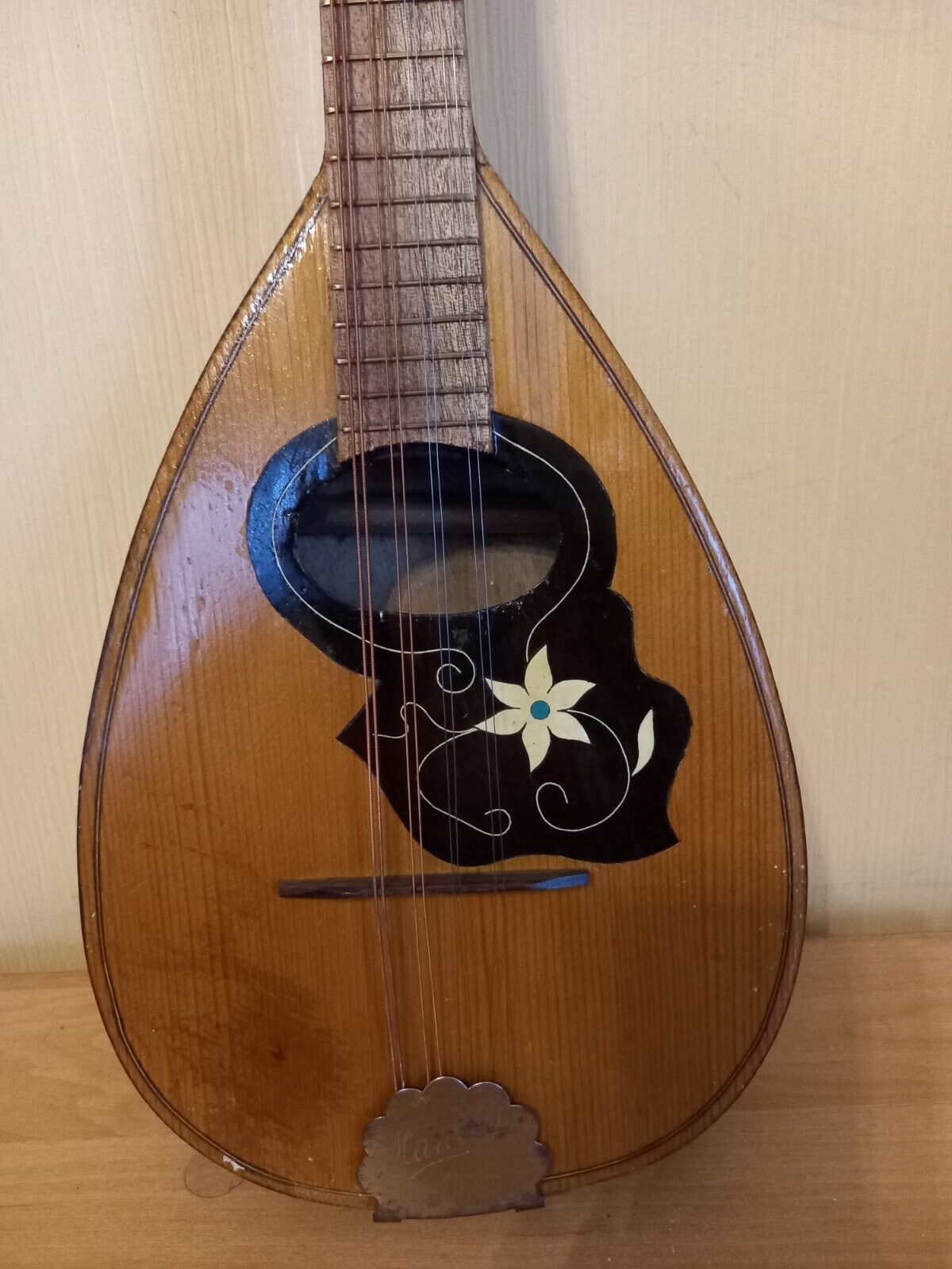 Unknown Italian Mandolin Folk Instrument Vintage 8 String