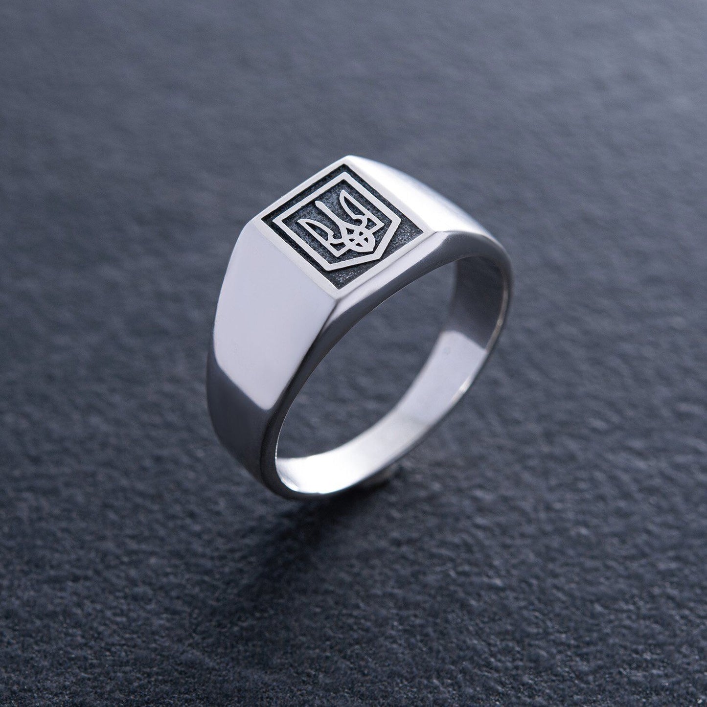 Silver 925 Ring - Trident - Ukraine Tryzub Jewelry Charm Кольцо Трезубец Sizes