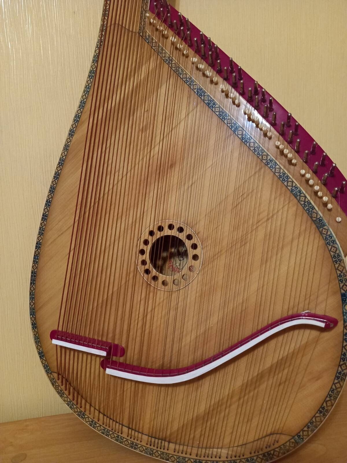 Bandura USSR Soviet Ukrainian National Folk Instrument Bandyra Vintage w/ case