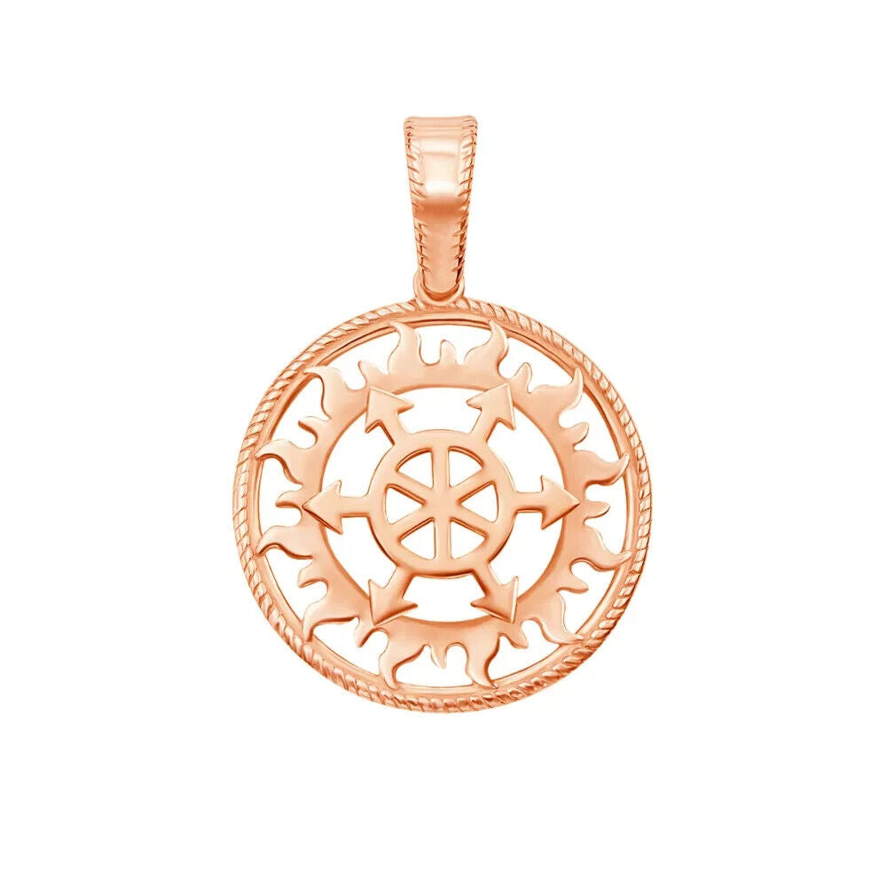 Pendant Ukrainian - Perun Shield Ukraine Necklace Jewelry Charm 14k gold (585)