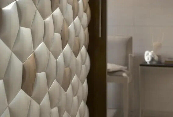 2pcs Panels Wall ABS Stone Art Plastic Mold Decor 3D Plaster Tile Form Design