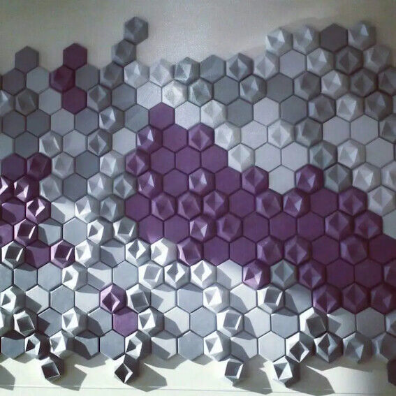 2pcs Panels Wall ABS Stone Art Plastic Mold Decor 3D Plaster Tile Form Design