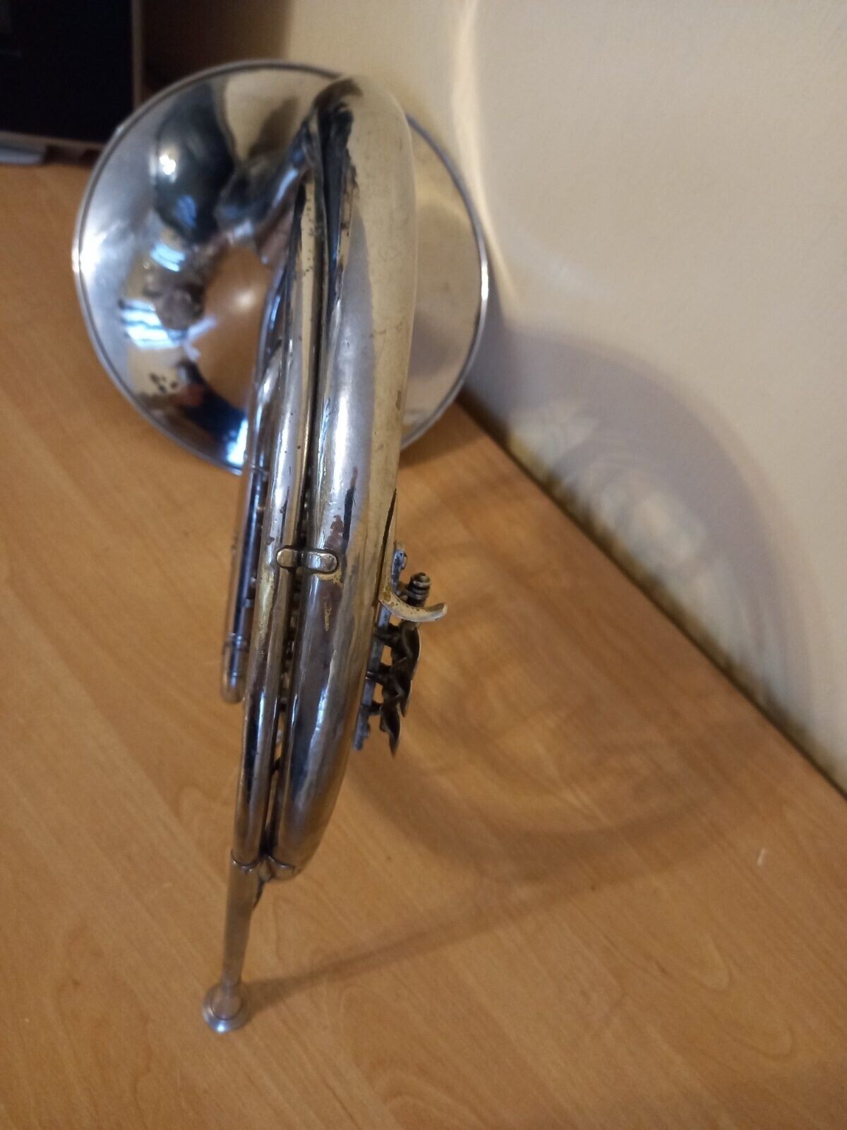 French Horn in F - USSR Leningrad Soviet Trumpet Old 3 Valve Vintage and Rare