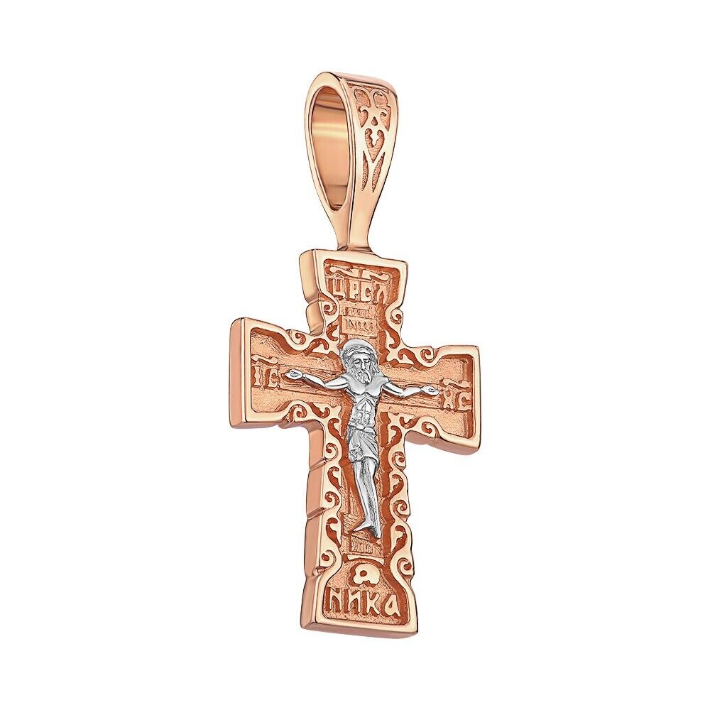 New Pendant Cross Orthodox Necklace Jewelry Charm 14k gold (585)