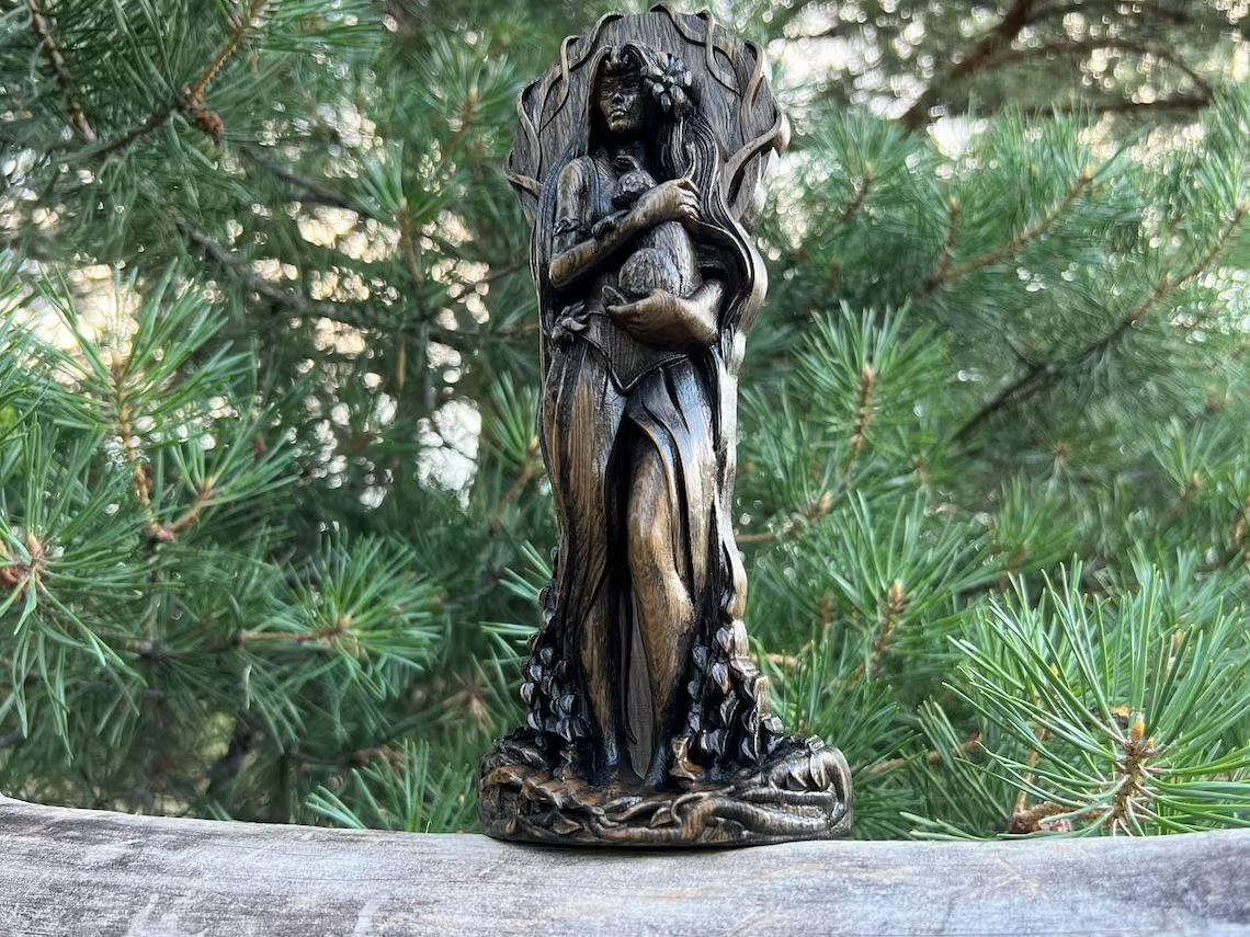 18" Ostara, Wiccan Goddess statue, Ancient Mythology wicca, altar, Nature, witch