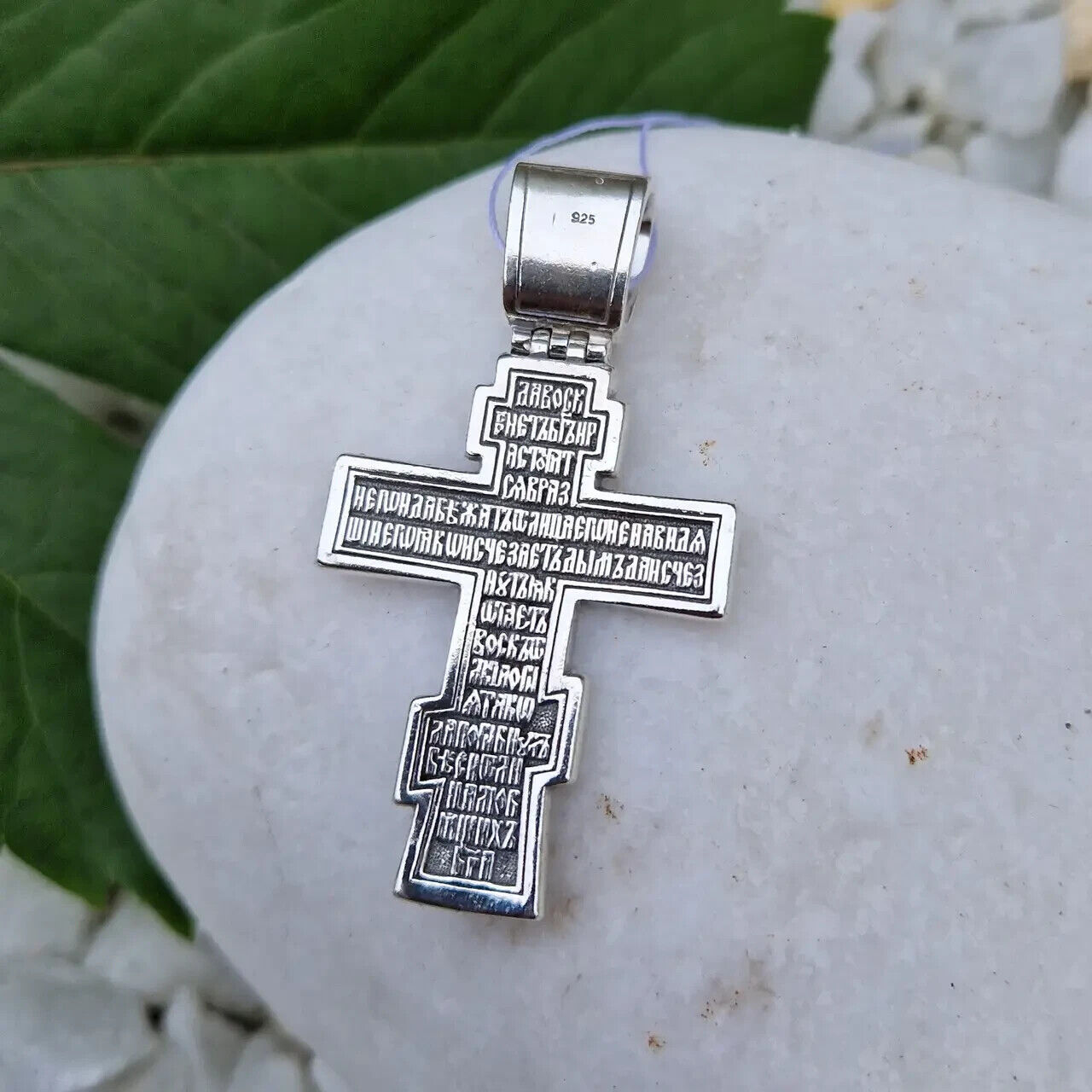New Pendant Cross Jesus Christ Crucifix Orthodox Necklac Sterling 925 Silver Men