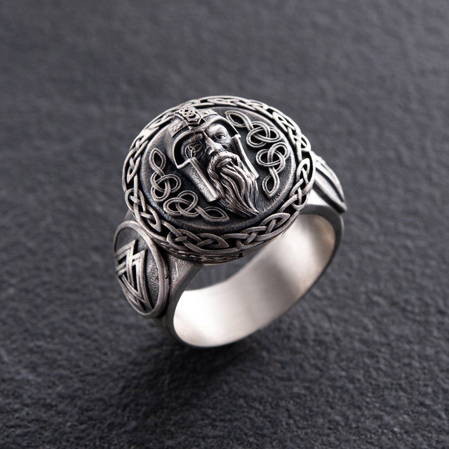 Silver 925 Ring - Viking - Jewelry Charm Sizes Sterling Gift For Him Mens New
