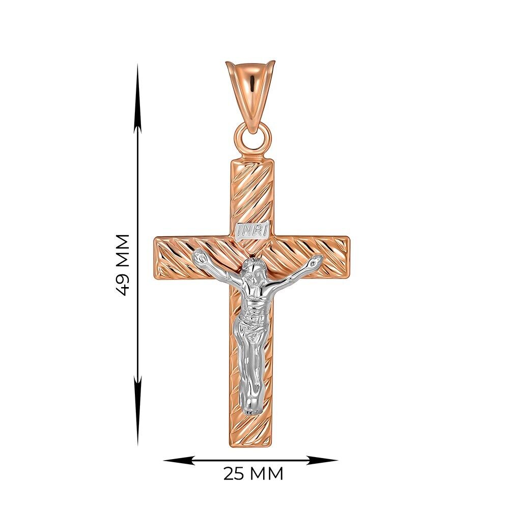 New Pendant Cross Orthodox Necklace Jewelry Gift Women Charm Solid 14k gold 585