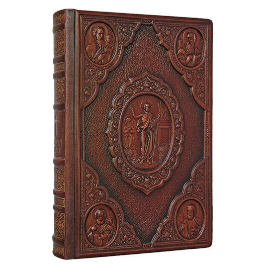 in Russian Book Bible Leather Библия Новый Завет 15х22cm Кожа Gift Exclusive