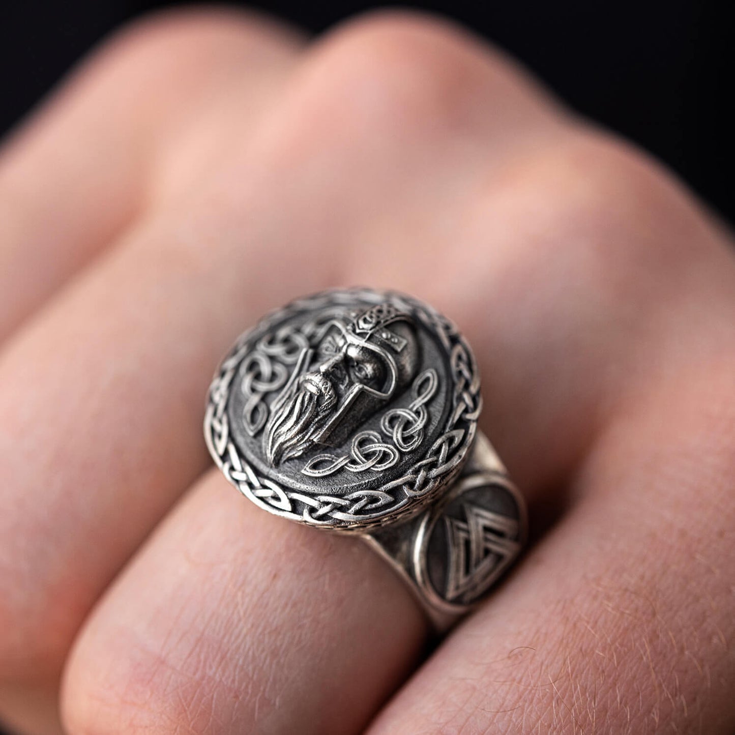 Silver 925 Ring - Viking - Jewelry Charm Sizes Sterling Gift For Him Mens New