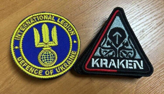 Lot of 2 - Ukraine Patch- International legion - Defence of Ukraine + Kraken