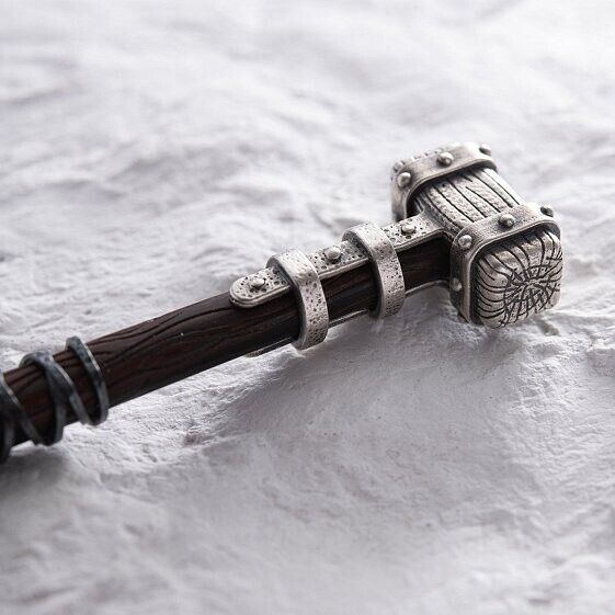 21.7gr Mjolnir Rune Tyr Thor Hammer Viking Norse Necklace Pendant Silver 925