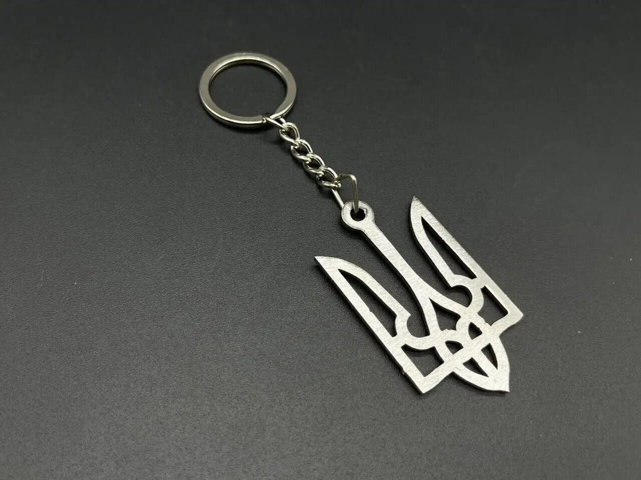 Brass Keychain Key Chain Rude Ukraine Trident emblem of Ukraine Брелок Трезубец