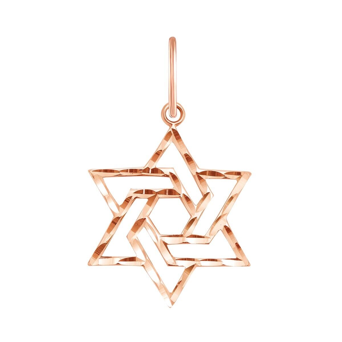 Pendant Jewish Star of David Israel Necklace Jewelry Charm 14k gold (585)