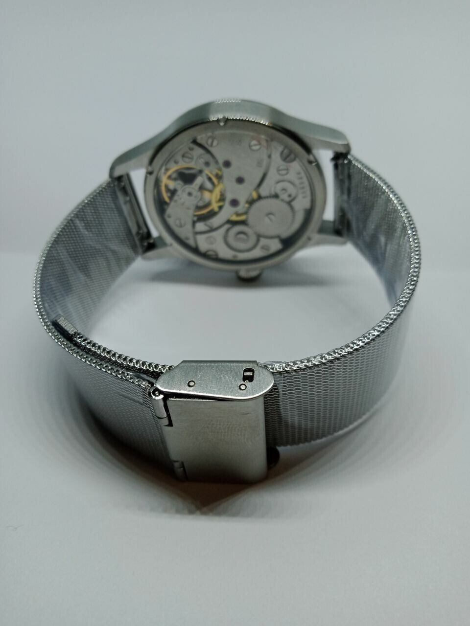 Vintage Watch USSR MOLNIJA Marriage 3602 Mechanical Wristwatch 18Jewels Red Dial