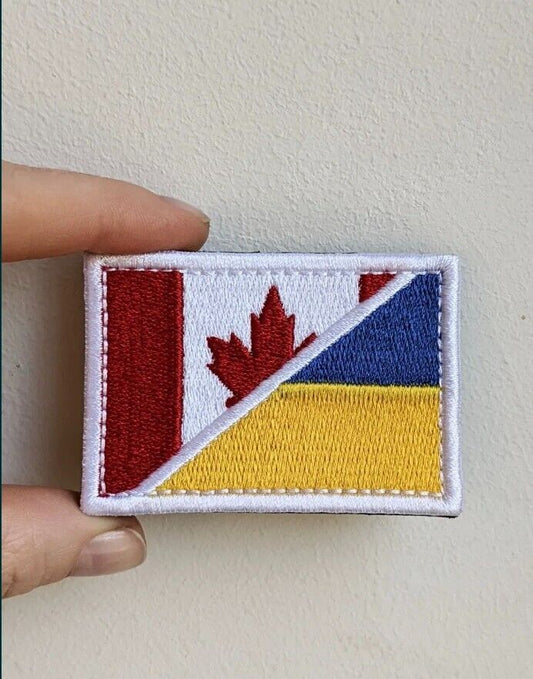 Ukraine Patch -Flag  Canada with Ukraine CA + UA  together