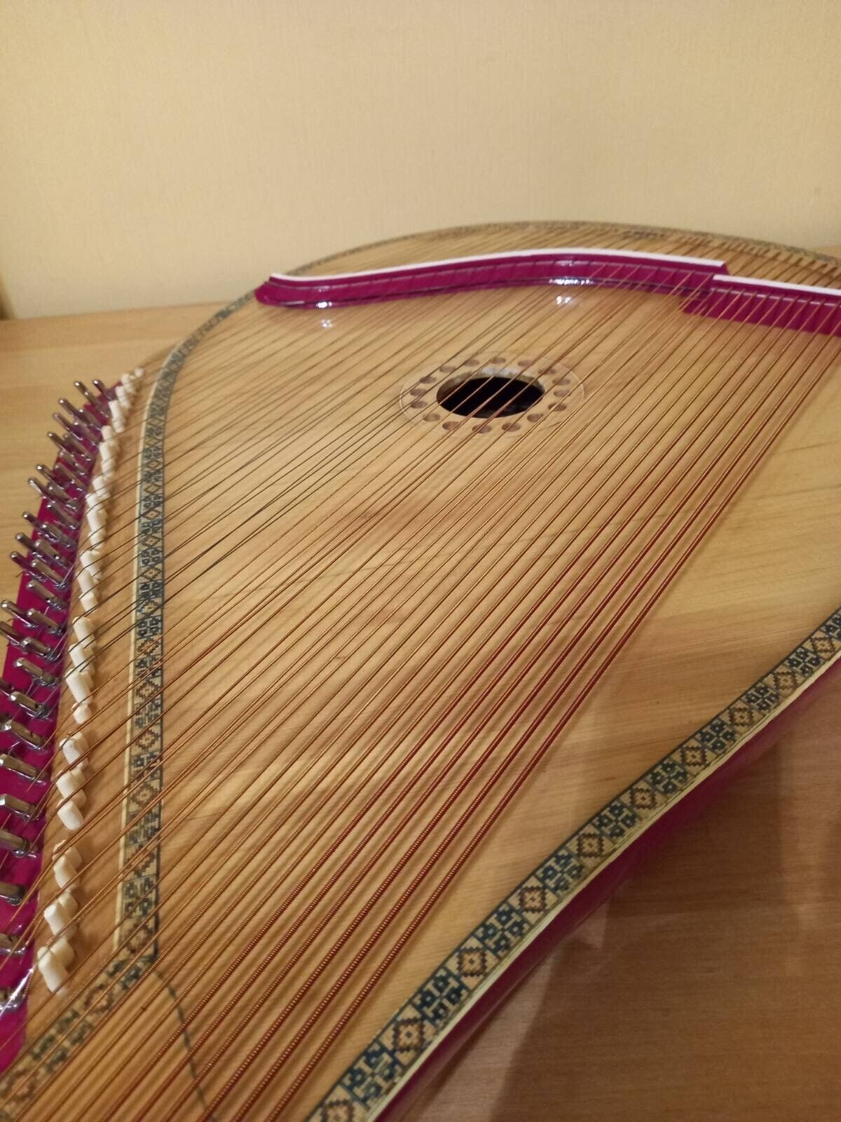 Bandura USSR Soviet Ukrainian National Folk Instrument Bandyra Vintage w/ case