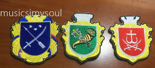 Lot of 3 - Ukraine Patch Герб city flag Dnipro Kharkiv Vinnitsa