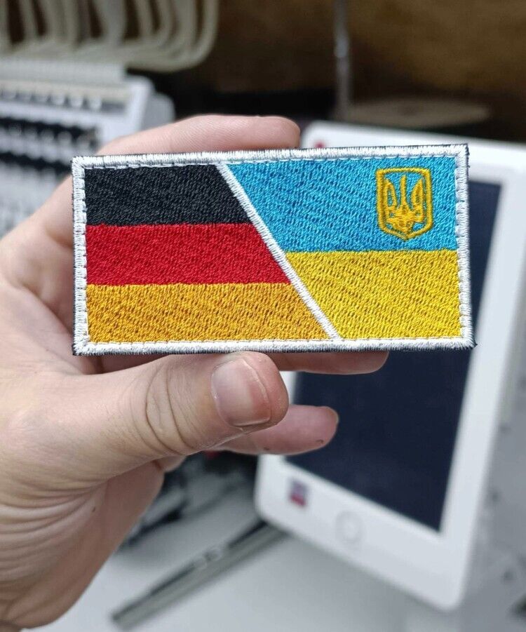 Ukraine Patch - German flag + Ukrainian flag