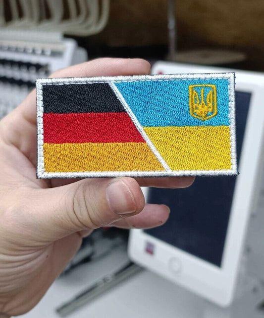 Ukraine Patch - German flag + Ukrainian flag