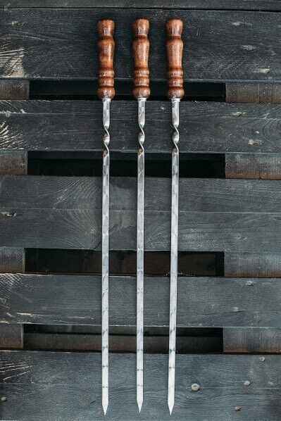 28" Exclusive Handmade Camping Set of Skewers BBQ 6pcs with soft case Barbecue
