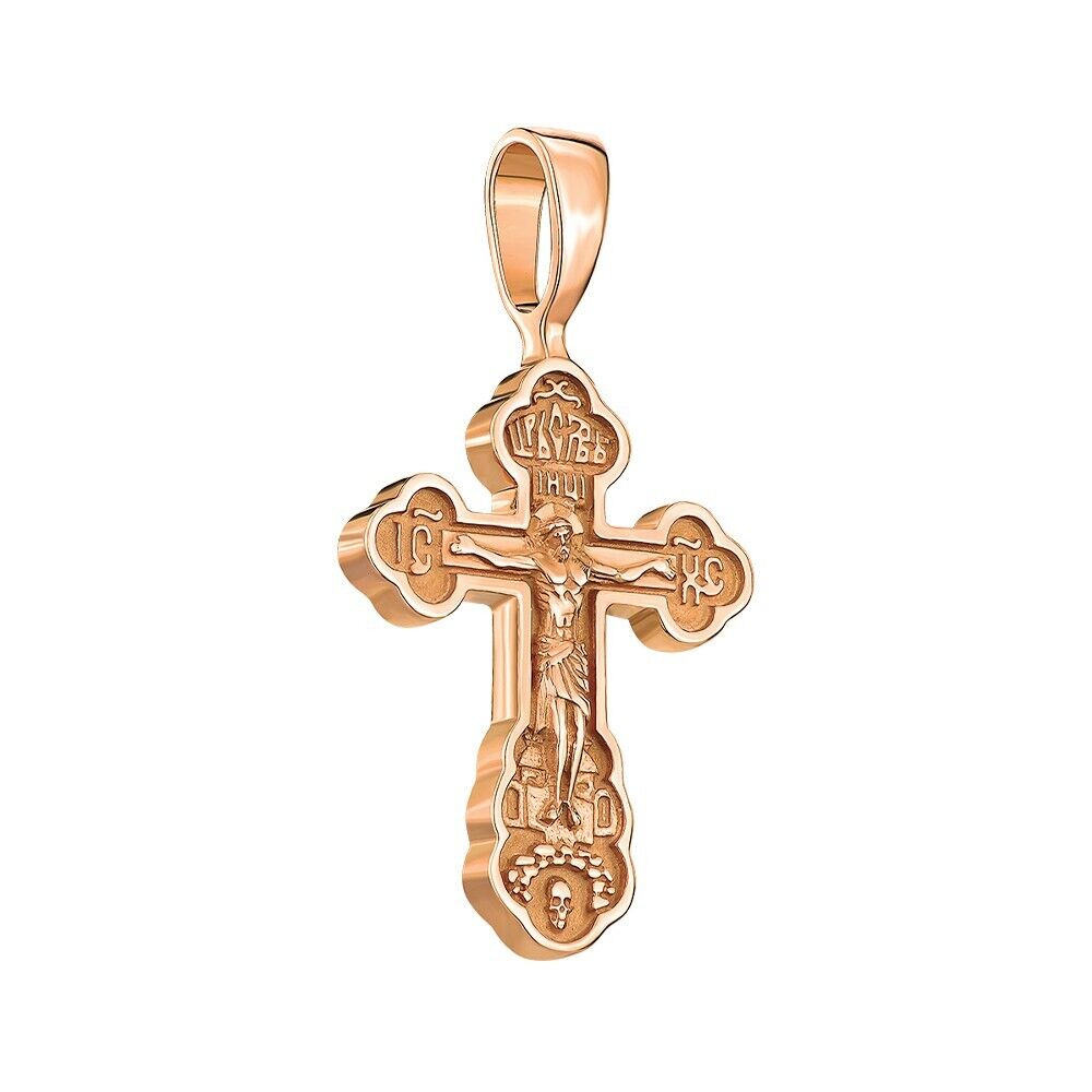 New Pendant Cross Orthodox Necklace Jewelry Charm IC XC 14k gold (585)
