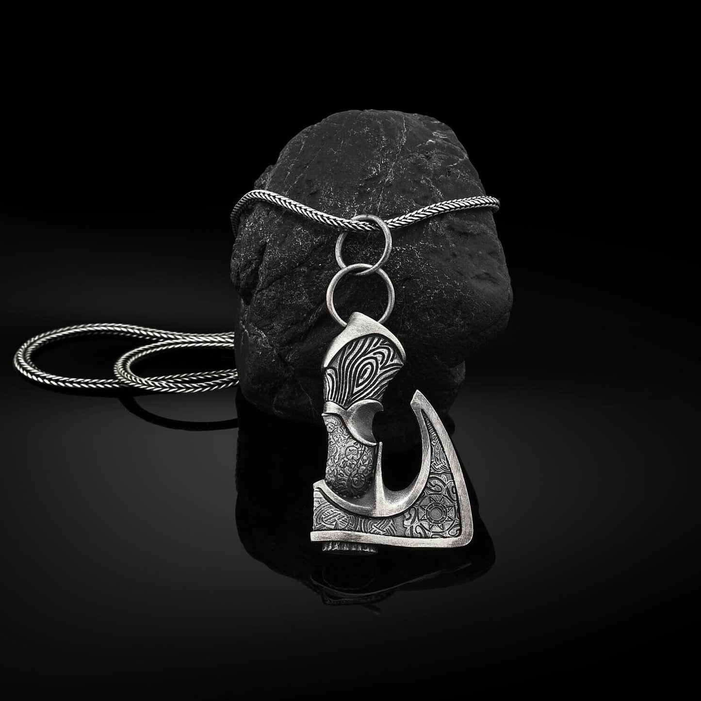 10.8 gr Men's Celtic Ax Axe Viking Norse Art Necklace Pendant Silver 925