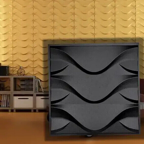 2pcs Panels Wall ABS Stone Art Plastic Mold Decor 3D Plaster Tile Form Design