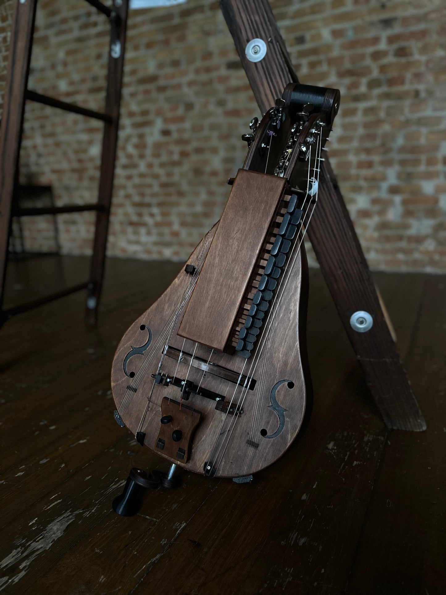 Hurdy-Gurdy, 20-String Hurdy Gurdy, Handmade Hurdy Gurdy, Wooden Hurdy Gurdy, Lyre Instrument, Model Premium, Handcrafted Hurdy Gurdy