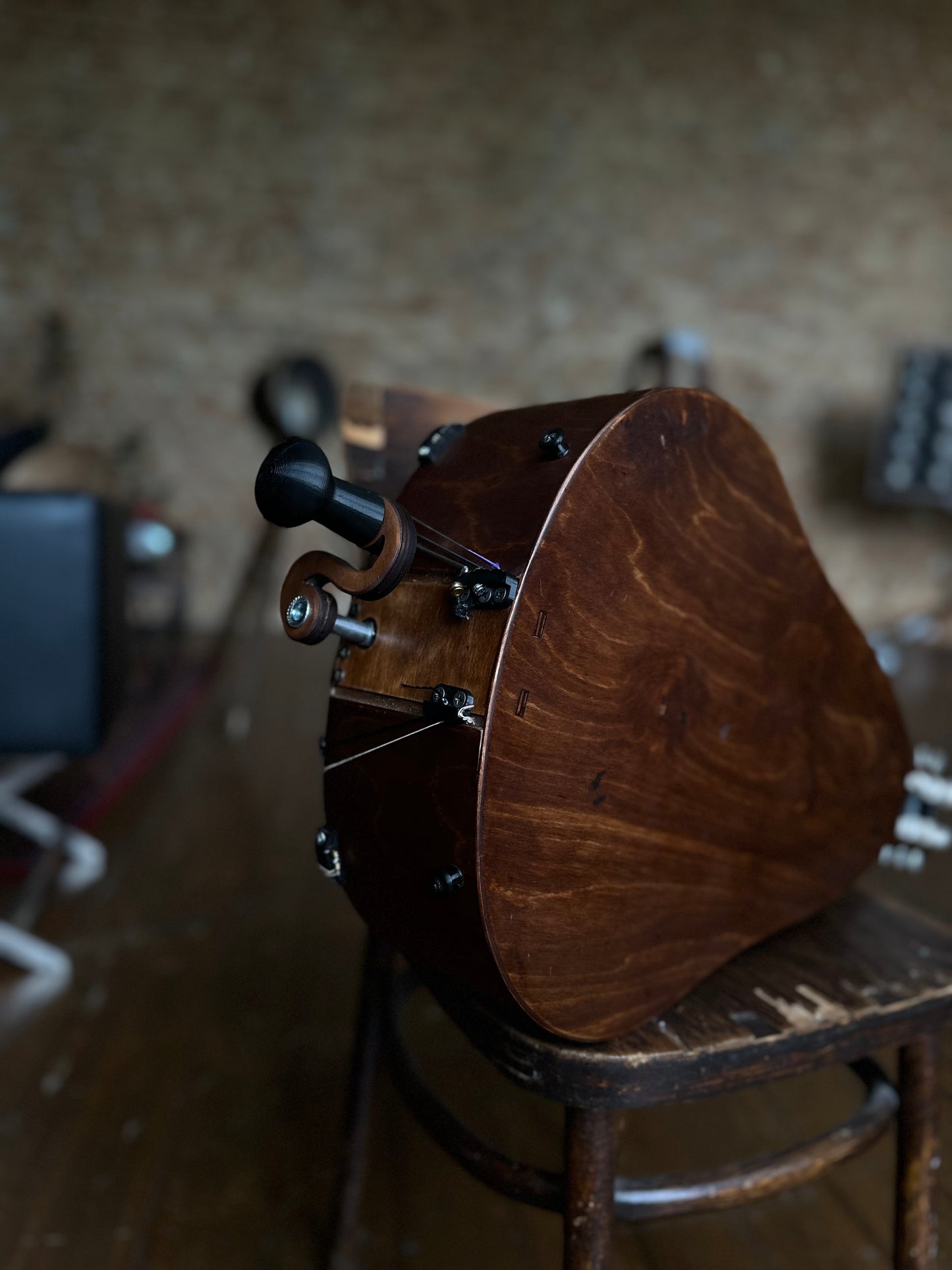 Hurdy-Gurdy, 20-String Hurdy Gurdy, Handmade Hurdy Gurdy, Wooden Hurdy Gurdy, Lyre Instrument, Model Premium, Handcrafted Hurdy Gurdy
