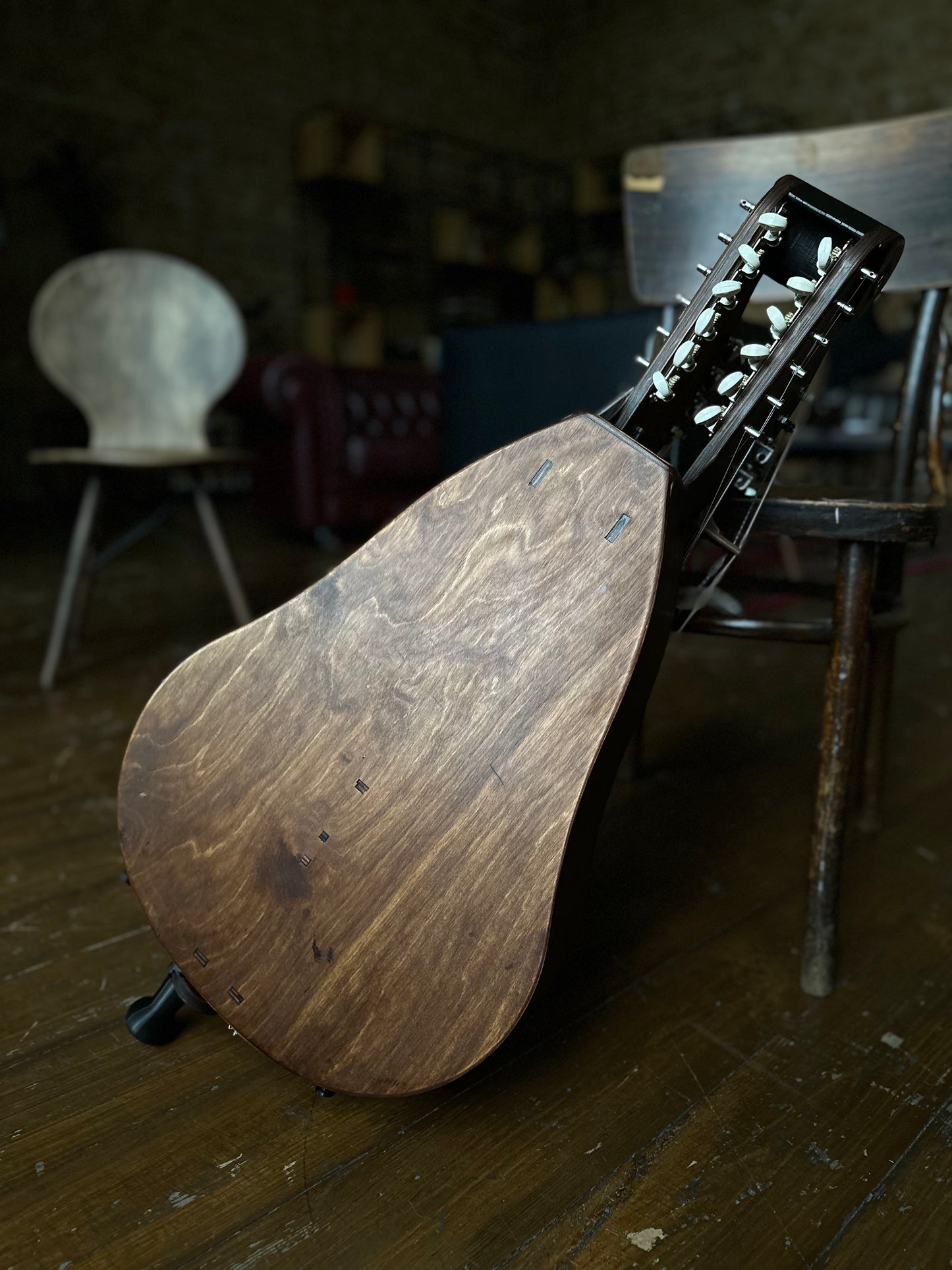 Hurdy-Gurdy, 20-String Hurdy Gurdy, Handmade Hurdy Gurdy, Wooden Hurdy Gurdy, Lyre Instrument, Model Premium, Handcrafted Hurdy Gurdy