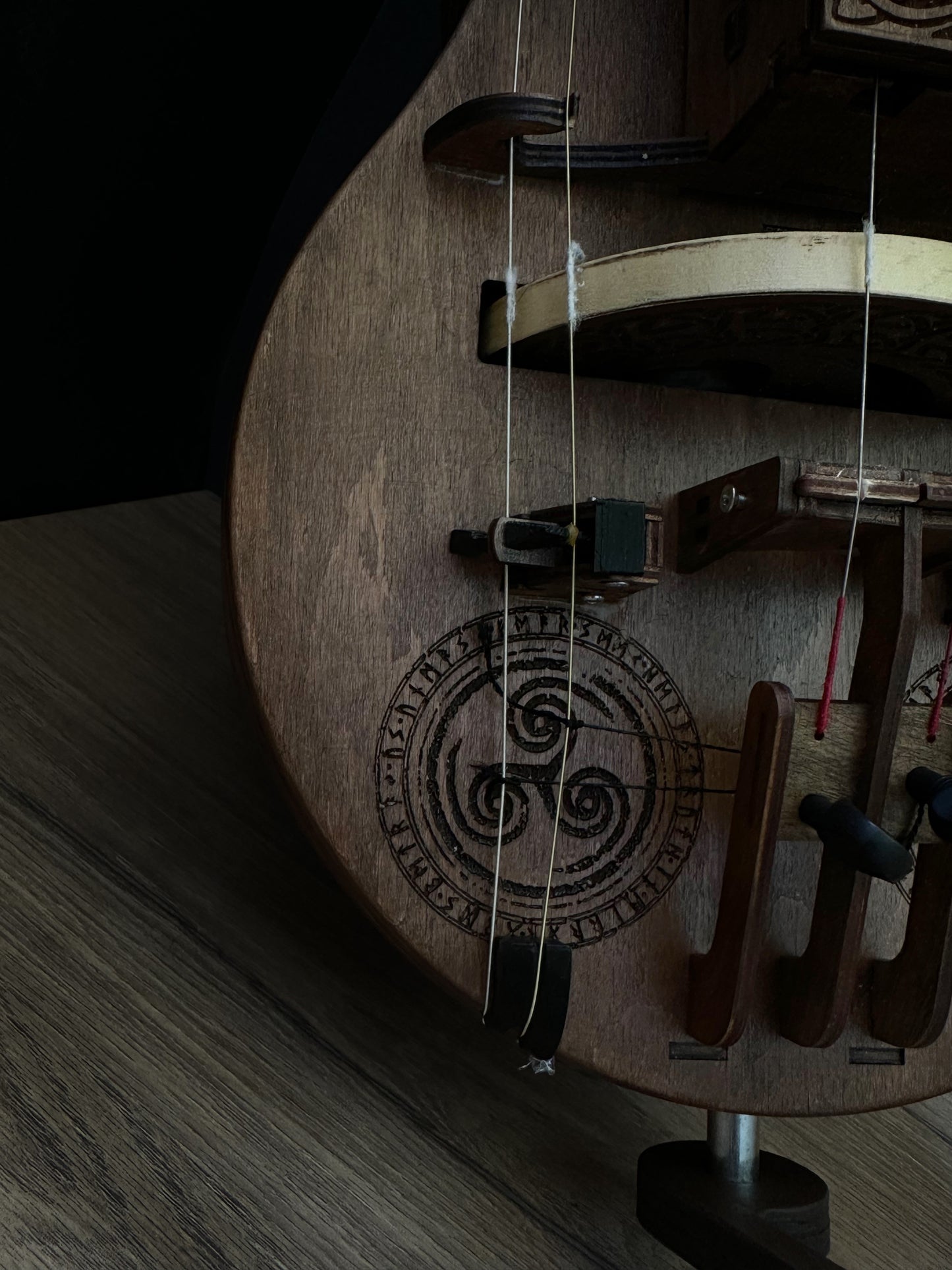 Hurdy-Gurdy, Wooden Hurdy Gurdy, Handmade Hurdy Gurdy, 6 String Hurdy Gurdy, Lyre instrument, 24 keys