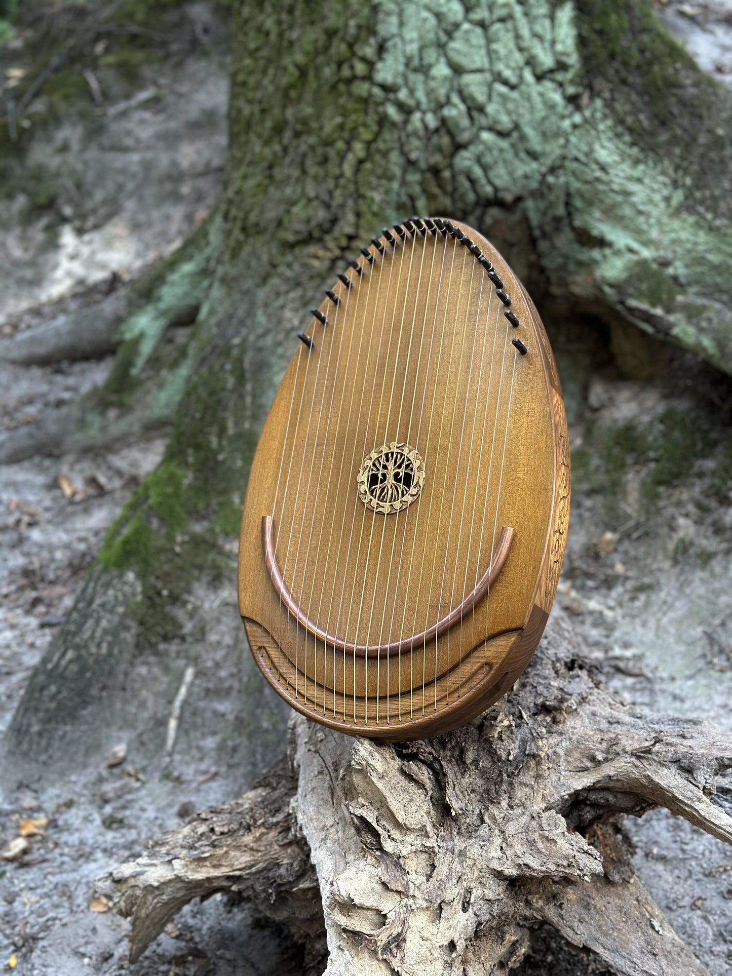 Reverie Harp, Wood Musical Instrument, Therapy Harp, Handmade Harp, Gift for him, Gift for her, 22 string, Lyre, Ethnic Lyre, Exclusive Harp