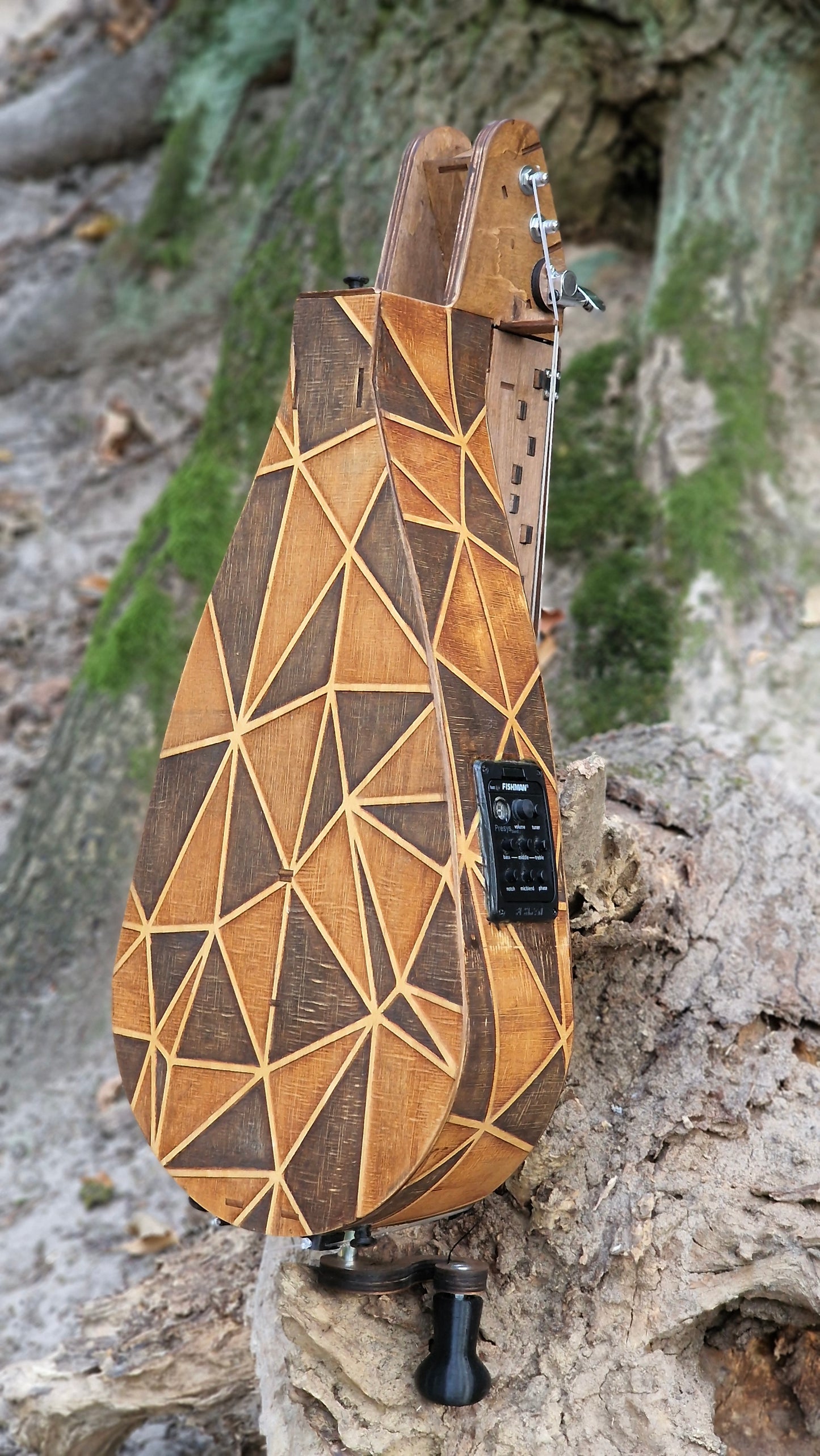 Hurdy-Gurdy, Hurdy-Gurdy with Pickup, Wooden Hurdy Gurdy, Handmade Hurdy Gurdy, 6 String Hurdy Gurdy, Lyre instrument, 24 keys, Lyre gift